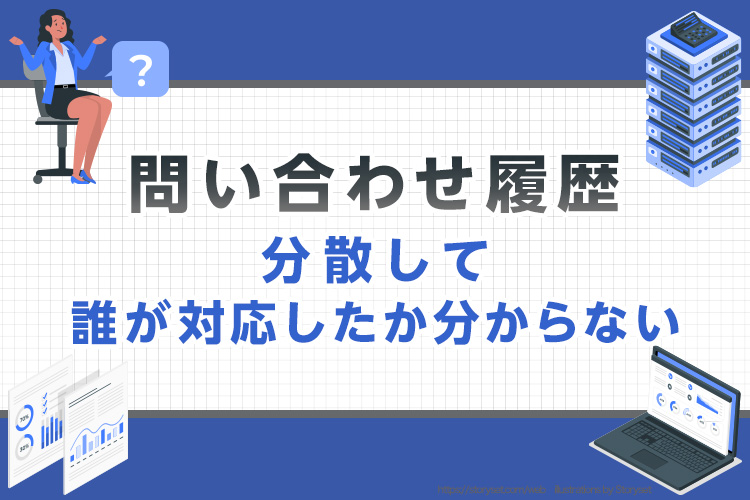 問い合わせ履歴が分散して誰が対応したか分からない